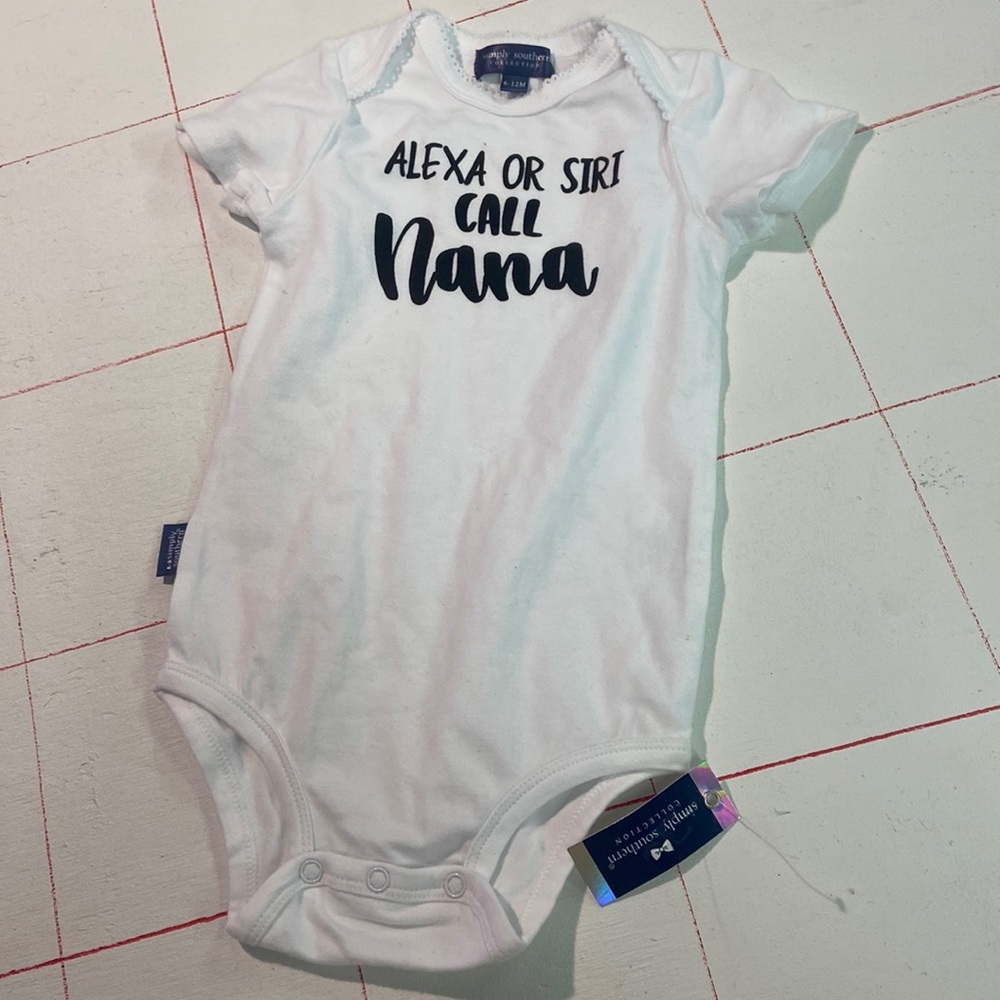 NWT Simply Southern onsie (6-12mo)